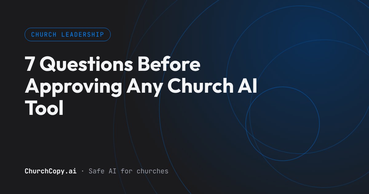 Executive Pastor Guide to Safe Church AI — ChurchCopy.ai